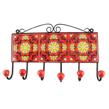 Yellow Sunflower Ceramic Tile Hook